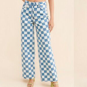 PTCL Checkerboard Denim Jeans